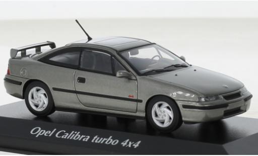 Modelauto Opel Calibra Turbo 4x4 metallic grijs 1989 1/43 Maxichamps