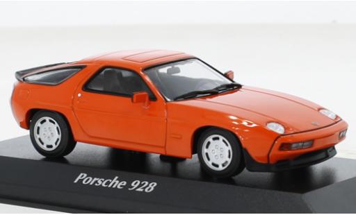 Modelauto Porsche 928 S S oranje 1979 1/43 Maxichamps