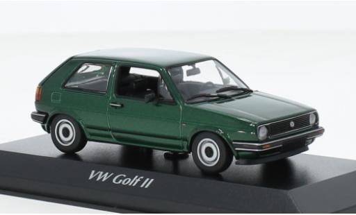 Modelauto Volkswagen Golf Base II metallic groen 1985 1/43 Maxichamps