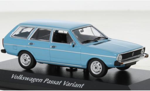 Modelauto Volkswagen Passat B1 Variant blauw 1975 1/43 Maxichamps