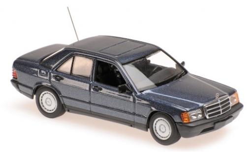 Modelauto Mercedes 190 Base E (W201) metallic blauw 1984 1/43 Maxichamps