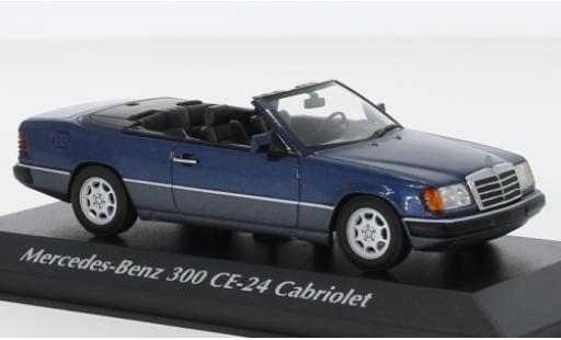 Modelauto Mercedes 300 Coupe CE-24 Cabriolet (A124) metallic blauw 1991 1/43 Maxichamps