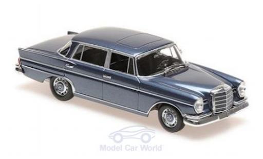 Modelauto Mercedes 300 Lang SE (W112) metallic blauw 1963 1/43 Maxichamps