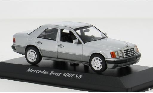 Modelauto Mercedes 500 Base E (W124) grijs 1991 1/43 Maxichamps