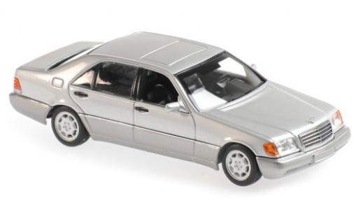 Modelauto Mercedes 600 Base SEL (W140) grijs 1992 1/43 Maxichamps