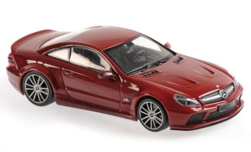 Modelauto Mercedes B Black Series SL65 AMG zwart (R230) rood 2009 1/43 Maxichamps