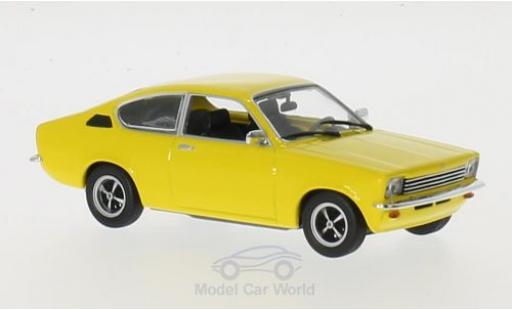 Modelauto Opel Kadett C Coupe C geel 1974 1/43 Maxichamps