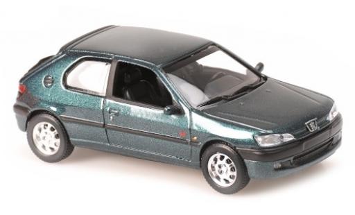 Modelauto Peugeot 306 Base metallic groen 1998 1/43 Maxichamps