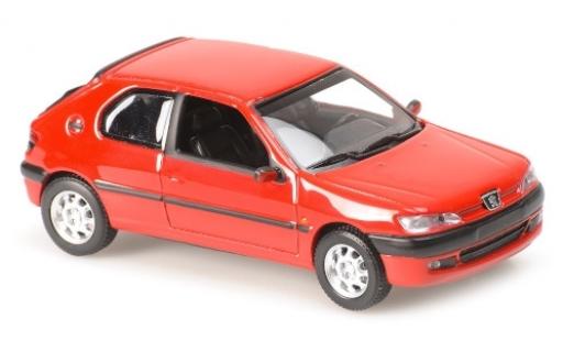 Modelauto Peugeot 306 Base rood 1998 1/43 Maxichamps