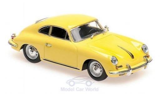 Modelauto Porsche 356 B B B Coupe geel 1961 1/43 Maxichamps