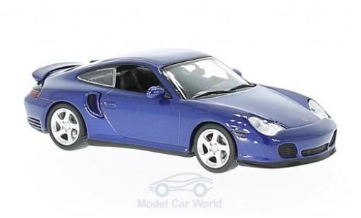 Modelauto Porsche 911 Turbo metallic blauw 1999 1/43 Maxichamps