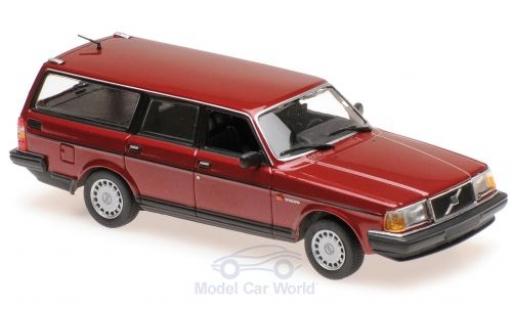Modelauto Volvo 240 GL Stationwagen metallic rood 1986 1/43 Maxichamps