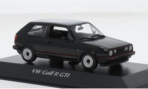 Modelauto Volkswagen Golf GTI II 16V metallic zwart 1985 1/43 Maxichamps