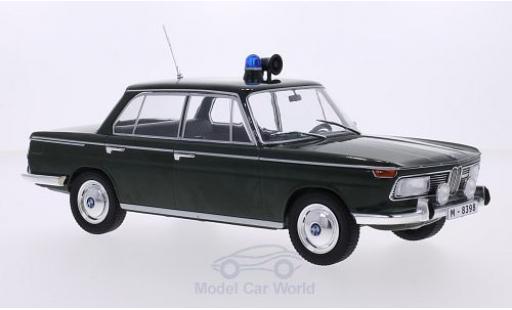 Modelauto Bmw 2000 ti (Typ 120) groen Politie 1966 T&Atilde;&frac14;ren en Hauben gesloten 1/18 MCG