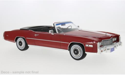 Modelauto Cadillac Eldorado Convertible Cabriolet metallic rood 1976 1/18 MCG