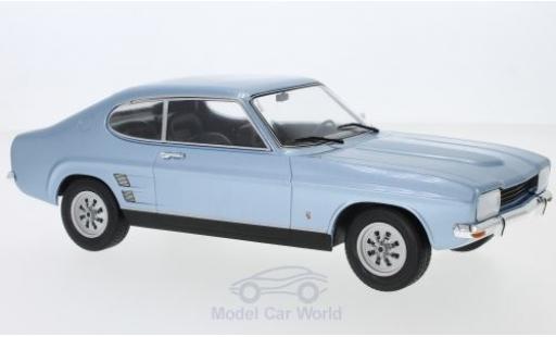 Modelauto Ford Capri 1600 MKI XL metallic blauw 1973 1/18 MCG