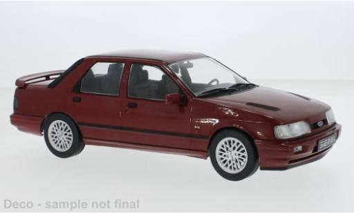 Modelauto Ford Sierra Cosworth RS 4x4 metallic rood 1990 1/18 MCG