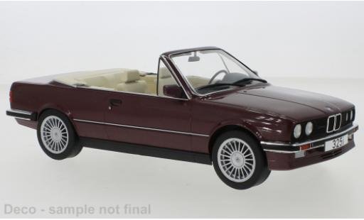 Modelauto Bmw 325 Cabriolet i (E30) metallic rood 1985 1/18 MCG