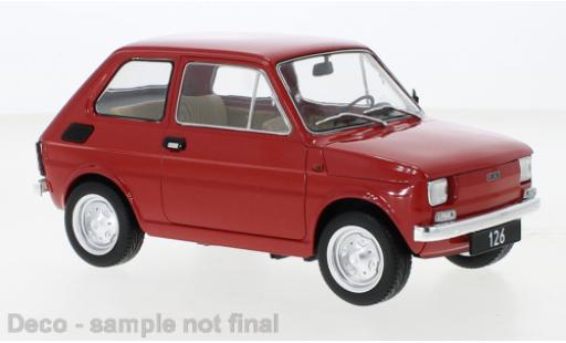 Modelauto Fiat 126 Berlina rood 1972 1/18 MCG