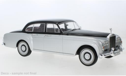 Modelauto Rolls Royce Silver Cloud Flying Spur III H.J.Mulliner grijs/zwart 1965 1/18 MCG
