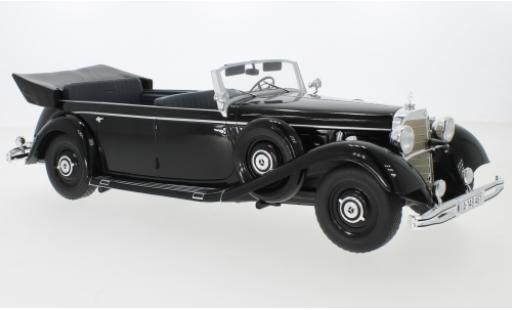 Modelauto Mercedes 770 Cabriolet (W150) zwart 1938 1/18 MCG