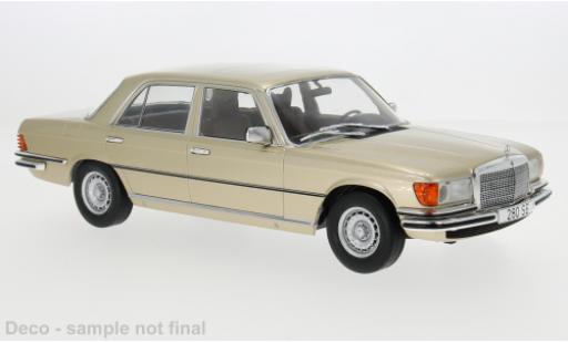 Modelauto Mercedes Classe S Base (W116) beige 1972 1/18 MCG
