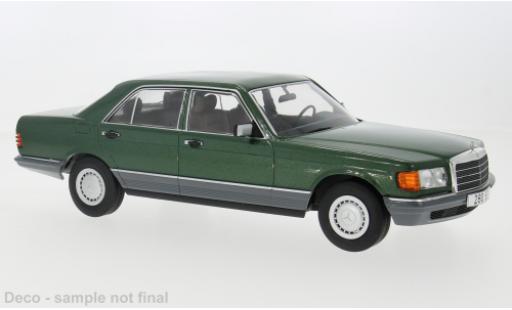Modelauto Mercedes Classe S Base (W126) metallic grijs 1979 1/18 MCG