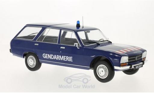 Modelauto Peugeot 504 Break Stationwagen blauw Gendarmerie 1976 T&Atilde;&frac14;ren en Hauben gesloten 1/18 MCG