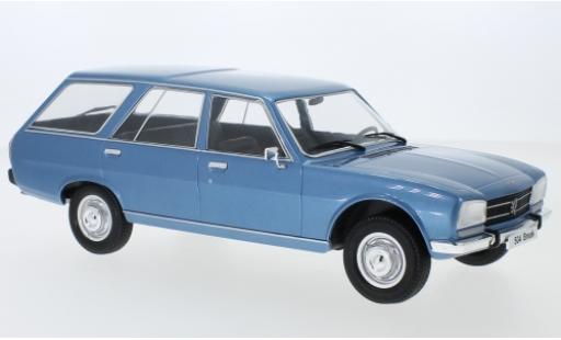 Modelauto Peugeot 504 Break Stationwagen metallic blauw 1976 1/18 MCG