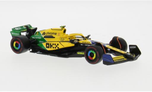 Modelauto McLaren F1 Base MCL38 formule 1 GP Monaco 2024 Team #4 L.Norris Bburago 1/43 Burago
