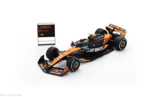 Modelauto McLaren F1 Base MCL39 formule 1 GP Abu Dhabi 2025 Team #4 L.Norris 1/43 Spark
