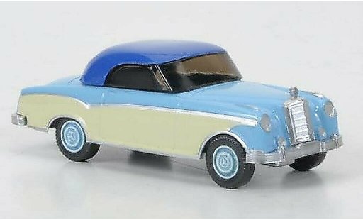 Mercedes 220 Coupe 1/87 Wiking blauw/beige/blauw modelauto