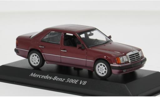 Modelauto Mercedes 500 Base E (W124) rood 1991 1/43 Minichamps