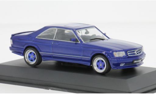 Modelauto Mercedes 560 Coupe SEC (C126) AMG blauw 1/43 Solido