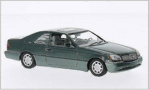 Mercedes 600 AMG 1/43 Minichamps SEC Coupe (C140) metallic groen 1992 modelauto