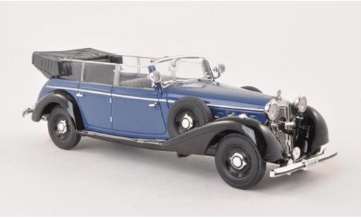 Mercedes 770 Cabriolet 1/43 Signature blauw/zwart 1938 modelauto