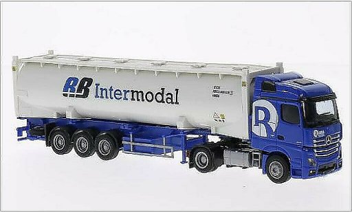 Mercedes Actros Streamspace 1/87 AWM 2 Stream./Aerop. Rooms/Intermodal Silo-Co.-SZ modelauto