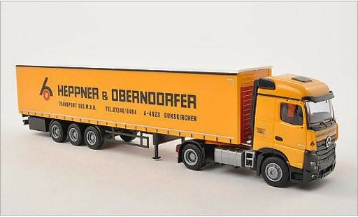 Mercedes Actros Streamspace 1/87 AWM 2 Heppner & Oberndorfer (A) Gardinenplanen-SZ modelauto