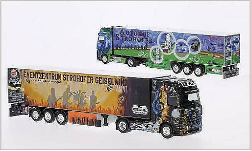 Mercedes Actros Base 1/87 Herpa Autohof Strohofer / Wolf Transporte modelauto