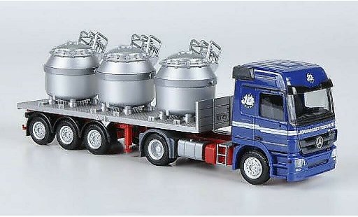 Mercedes Actros Base 1/87 Herpa L 08 Flussigaluminium-SZ Dettendorfer modelauto