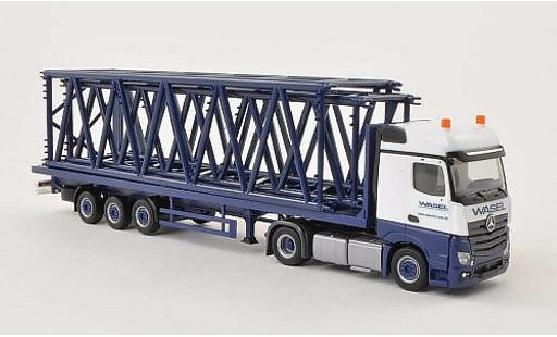 Mercedes Actros Bigspace 1/87 Herpa L Wasel Krane Rungen-SZ met 2 Gittermastteilen (1x S + 1x L) modelauto