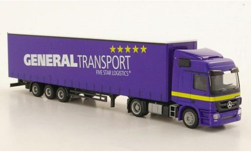 Mercedes Actros Base 1/87 Herpa L General Transport Lowliner-Sattelzug modelauto