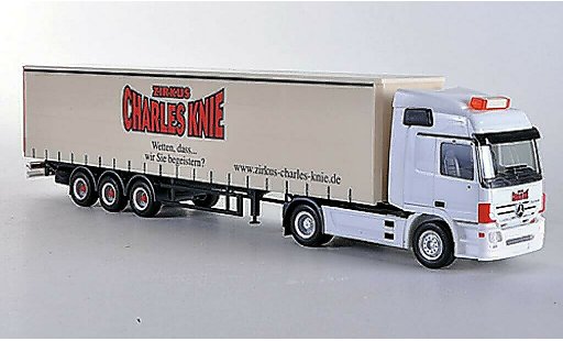 Mercedes Actros Base 1/87 Herpa L02 Zirkus Charles Knie Gardinenplanen-SZ modelauto