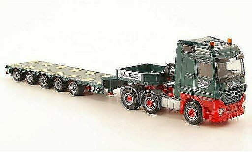 Mercedes Actros Base 1/87 Herpa LH 08 Kahl Schwerlast Semitieflade-Sattelzug modelauto