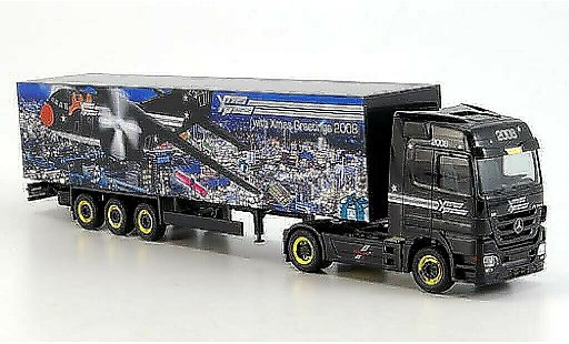 Mercedes Actros Base 1/87 Herpa LH 08 Koffer-Sattelzug Weihnachten 2008 modelauto