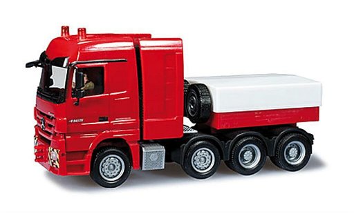 Mercedes Actros Base 1/87 Herpa LH 08 Schwerlastzugmaschine rood DioramaReady modelauto