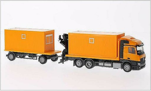 Mercedes Actros Streamspace 1/87 Herpa 2.3 oranje modelauto