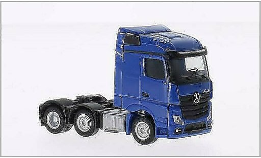 Mercedes Actros Streamspace 1/87 Herpa 6x2 blauw modelauto