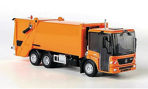 Mercedes Econic Mullwagen 1/87 Schuco oranje modelauto
