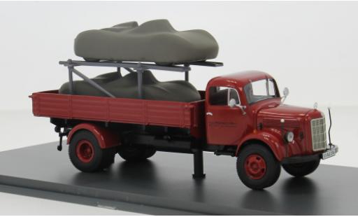 Modelauto Mercedes L3500 Base laadbak Porsche Renndienst 1/43 Schuco